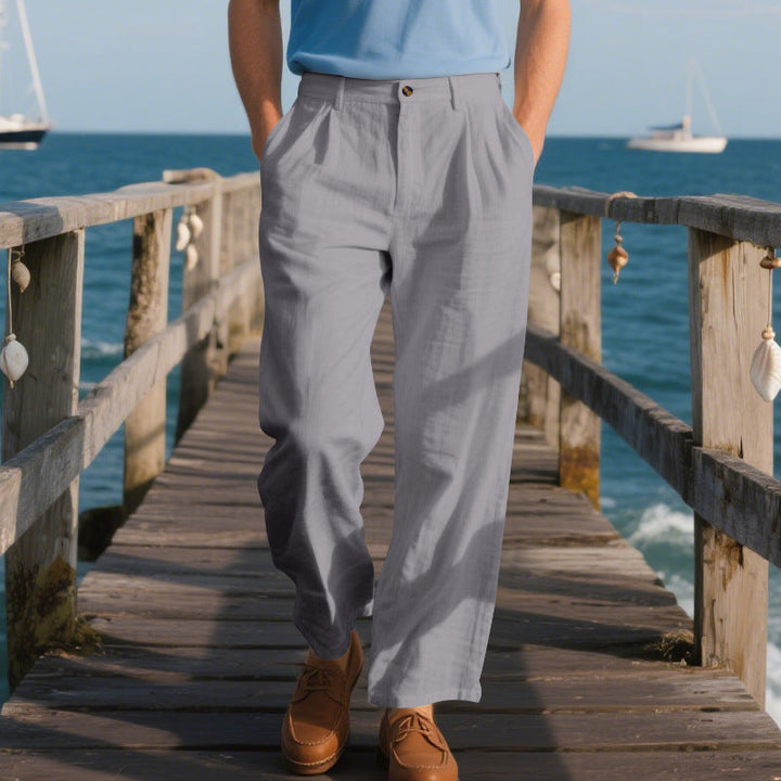 Herren elegante Freizeit-Hose mit weichem Stoff und weitem Schnitt Echoarchiv