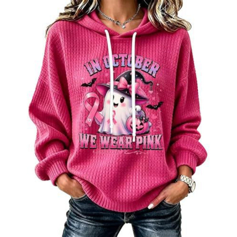Damen Lustiger Kapuzenpullover mit Gruselmotiven Echoarchiv