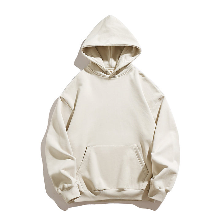 Unisex Relaxed-Fit Baumwollmix-Kapuzenpullover mit vorgewaschter Optik und Kängurutasche Echo Archiv