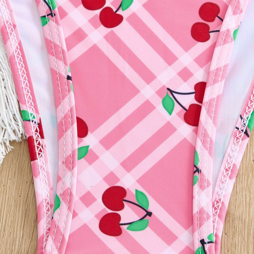 Damen Triangel-Bikini mit frischem Kirschmotiv Echo Archiv