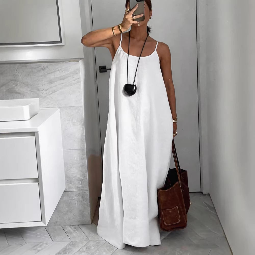 Damen luftiges Leinen-Maxikleid Echo Archiv