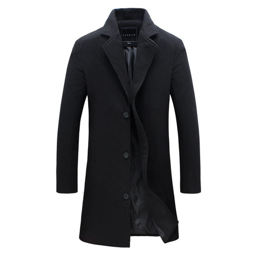 Herren Eleganter Wollmantel mit modernem Schnitt und warmer Innenausstattung Echoarchiv