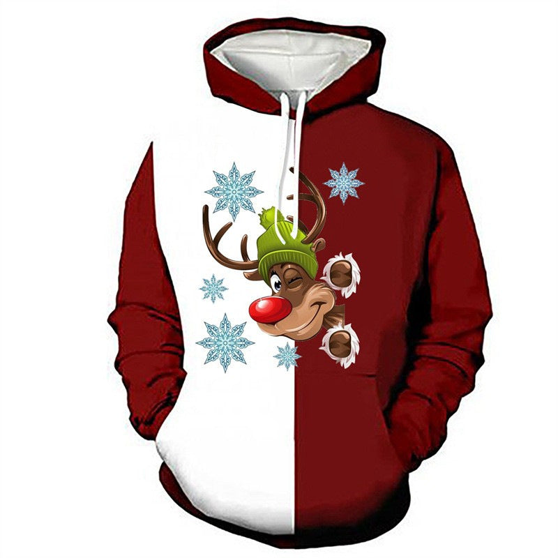 Damen Lustiger Kapuzenpullover mit Weihnachtsmotiv Echoarchiv