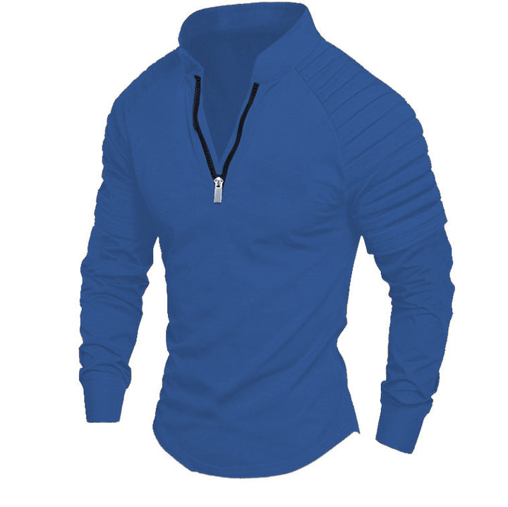 Herren Sportliches Langarmshirt mit halblangem Reißverschluss Echoarchiv
