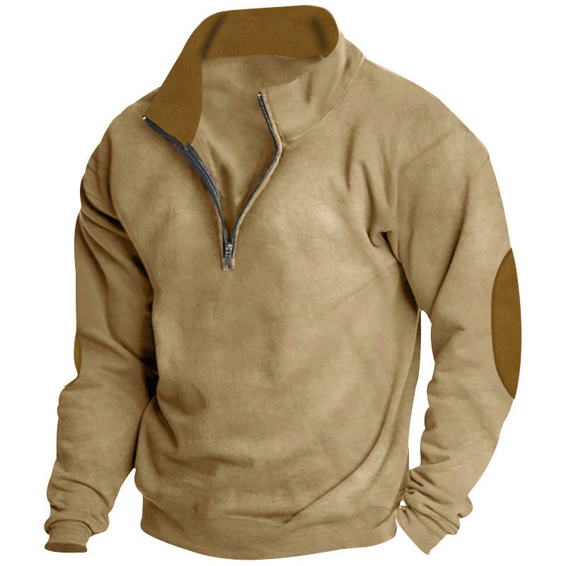 Herren sportlicher Pullover mit hoher Halsöffnung und Reißverschluss Echoarchiv