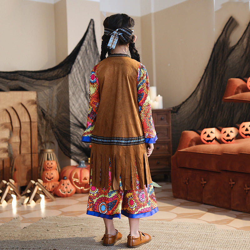 Mädchen Boho Kleid mit langen Ärmeln Echo Archiv