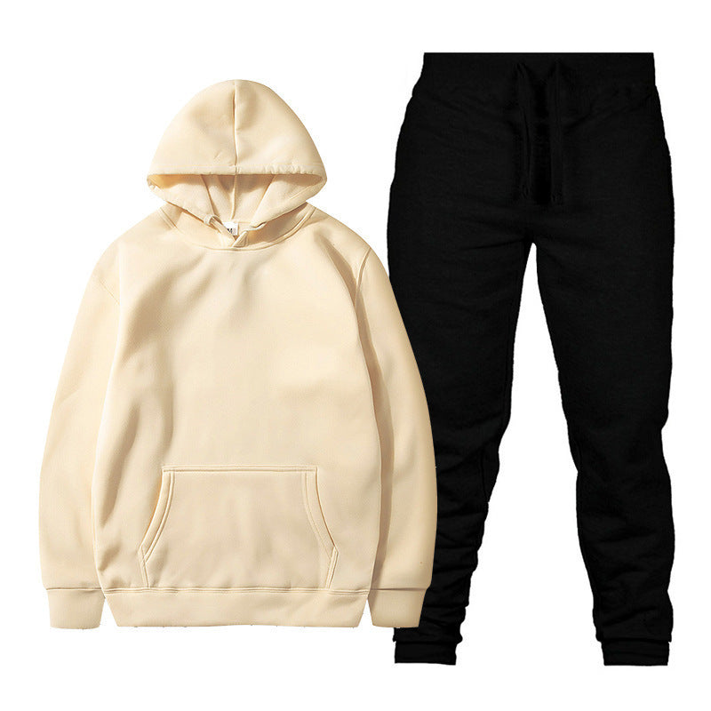 Unisex nan gemütliches Hoodie-Jogginganzug-Set mit Kängurutasche, elastischem Tunnelzugbund und gerippten Bündchen Echo Archiv