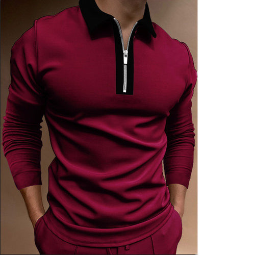 Herren Sweatshirt mit modernem Halbzipper und stilvollem Polokragen Echoarchiv