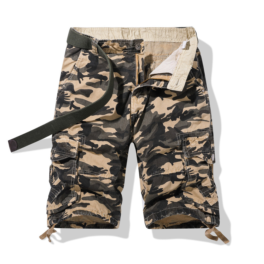 Herren Cargoshorts im Camouflage-Design mit verstellbarem Bund Echoarchiv