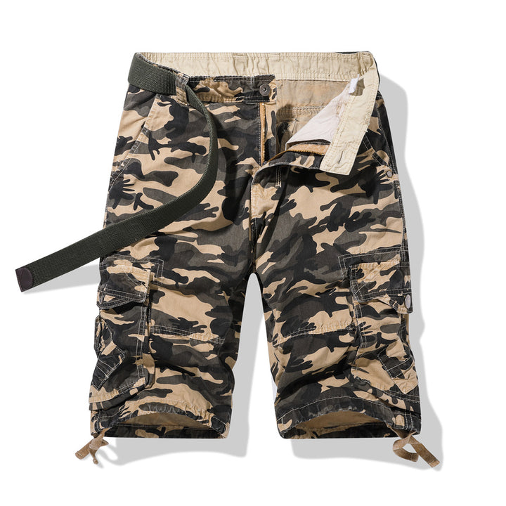 Herren Cargoshorts im Camouflage-Design mit verstellbarem Bund Echoarchiv
