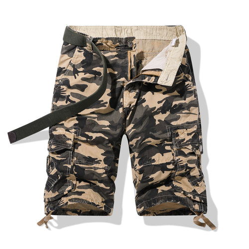 Herren Cargoshorts im Camouflage-Design mit verstellbarem Bund Echoarchiv