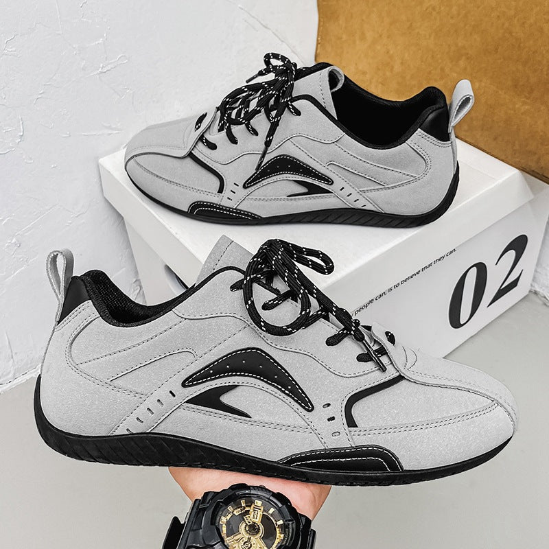 Unisex leichte Retro-Freizeitsneaker mit wildlederähnlichem Obermaterial, gepolstertem Einstieg und flexibler Gummilaufsohle – Norré