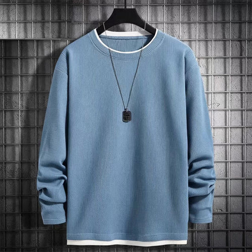 Herren Langarmshirt mit strukturiertem Design Echoarchiv
