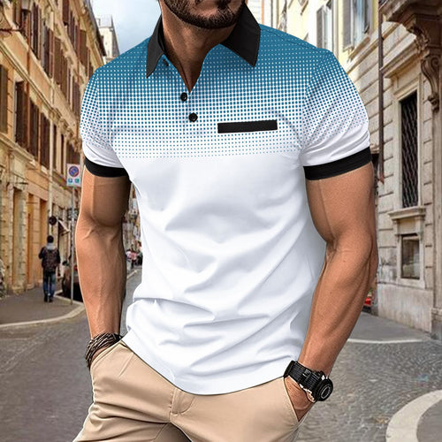 Herren Poloshirt mit innovativem Punktdesign Echoarchiv