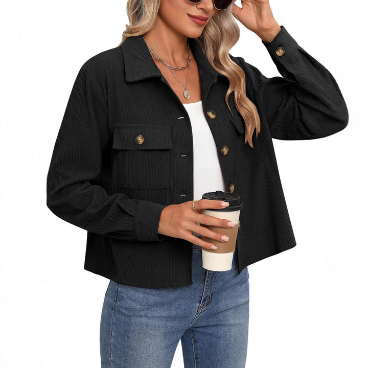 Damen Cordjacke mit zwei Brusttaschen Echoarchiv