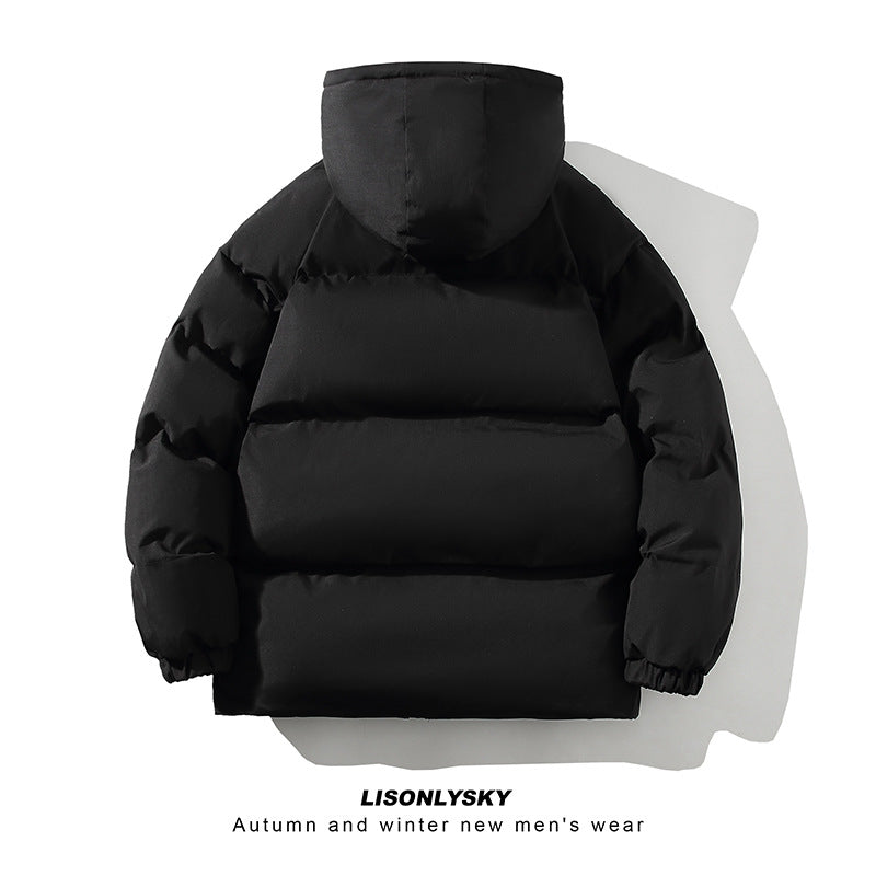 Herren gesteppte Winterjacke mit hohem Kragen und seitlichen Taschen Echoarchiv