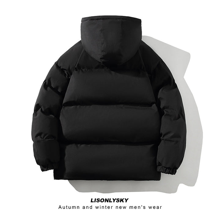 Herren gesteppte Winterjacke mit hohem Kragen und seitlichen Taschen Echoarchiv