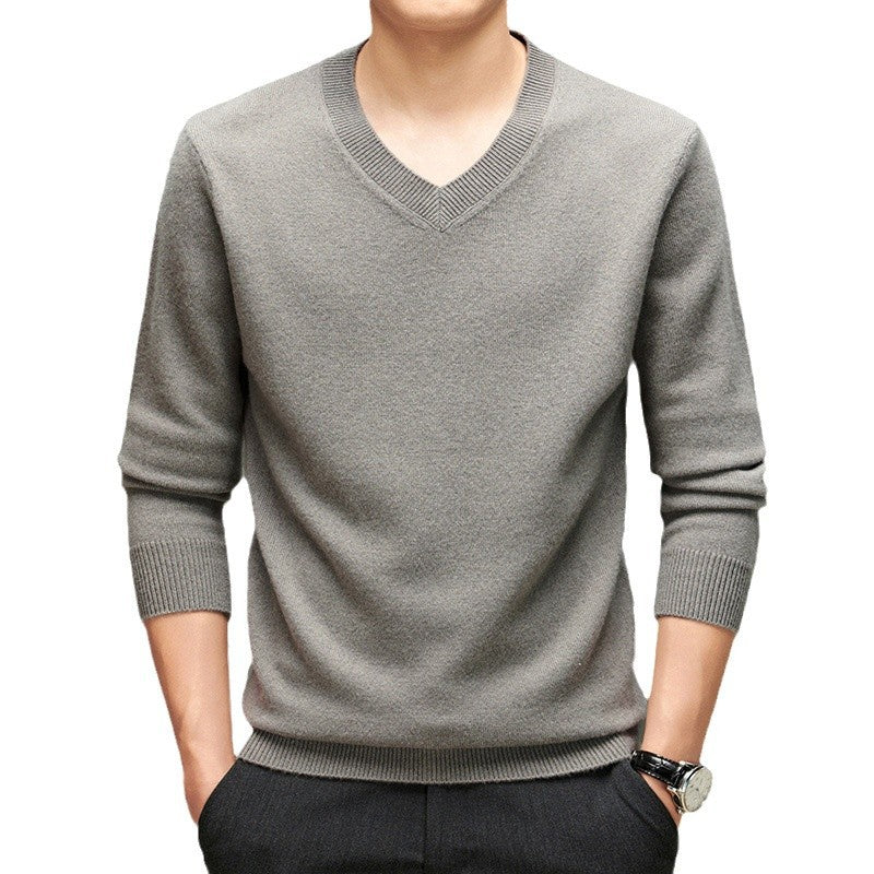 Herren feiner V-Ausschnitt Pullover Echoarchiv