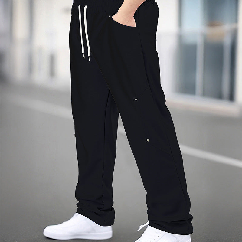 Herren Sportliche Jogginghose mit atmungsaktiven Mesh-Einsätzen und elastischem Bund Echoarchiv