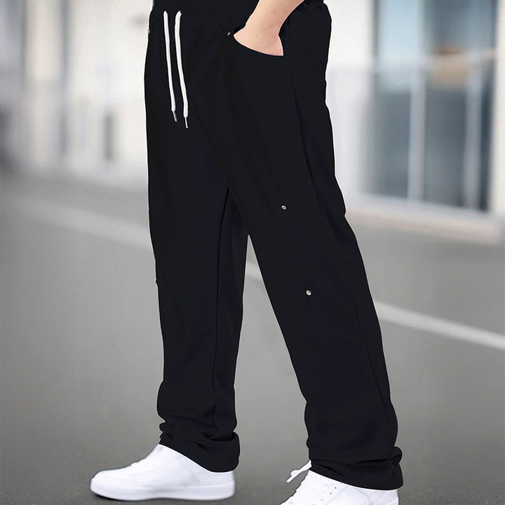 Herren Sportliche Jogginghose mit atmungsaktiven Mesh-Einsätzen und elastischem Bund Echoarchiv