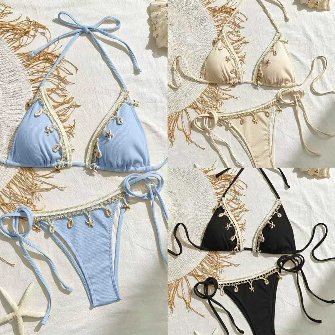 Damen Triangel-Bikini mit verspielten Häkel-Details Echo Archiv