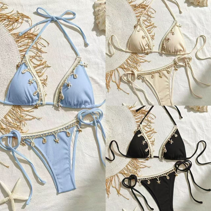Damen Triangel-Bikini mit verspielten Häkel-Details Echo Archiv