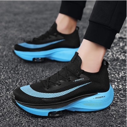 Unisex reaktionsfreudige Plateau-Dämpfungs-Laufschuhe mit gestricktem Sockeneinstieg und sichtbarer Luftkammer – Tavélo