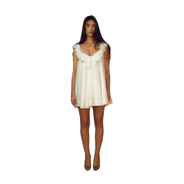 Damen Verspieltes Volantkleid aus weichem Chiffon Echo Archiv