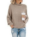 Damen nan grobstrick Rollkragenpullover mit Oversize-Schnitt und Blockstreifen-Optik Echo Archiv