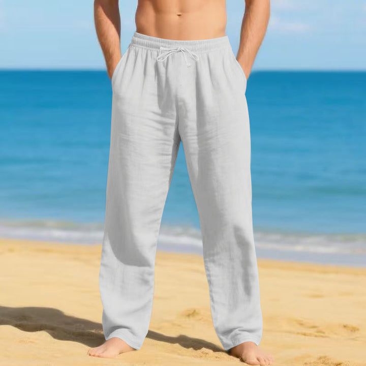 Herren lässige Strandhose aus leichtem, atmungsaktivem Material mit verstellbarem Bund Echoarchiv