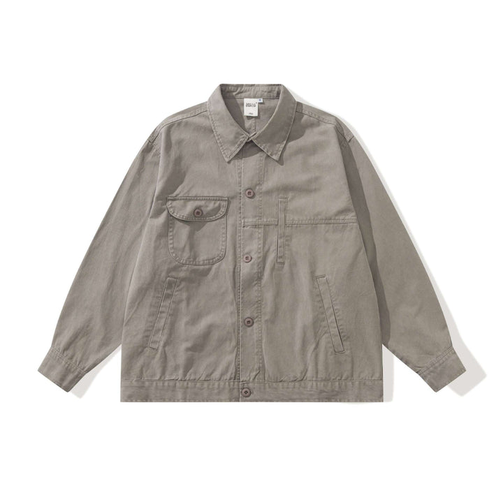Herren Boxy-Canvas Utility-Blousonjacke mit großen Pattentaschen Echoarchiv