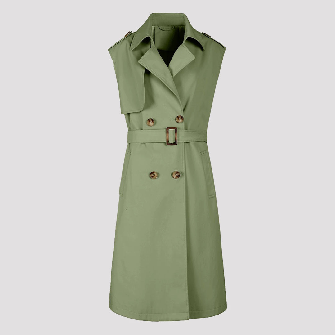 Damen Eleganter Trenchcoat ohne Ärmel Echo Archiv