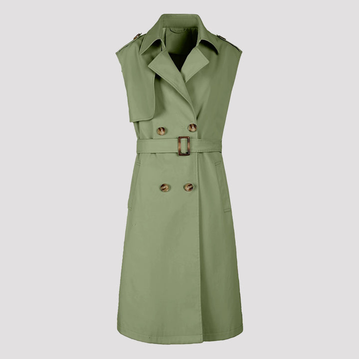 Damen Eleganter Trenchcoat ohne Ärmel Echo Archiv