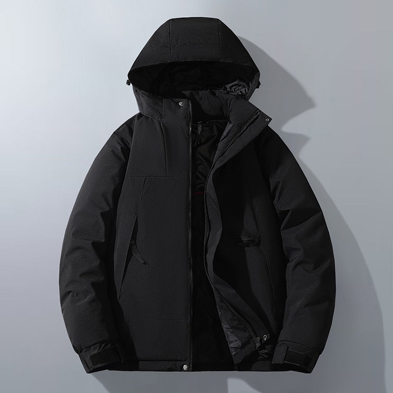 Herren Wasserabweisender Winterparka mit Kapuze, Thermoisolierung und kontrastierenden Schulterpaneelen Echo Archiv