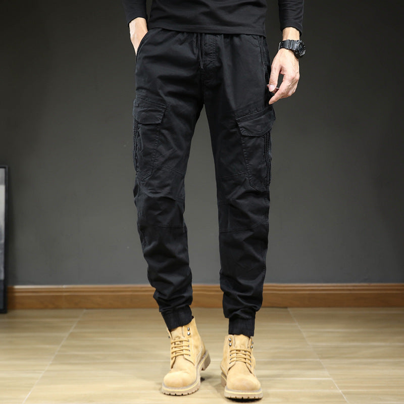 Herren Cargo-Joggerhose mit multifunktionalen Cargotaschen und elastischem Saum – Bravaro