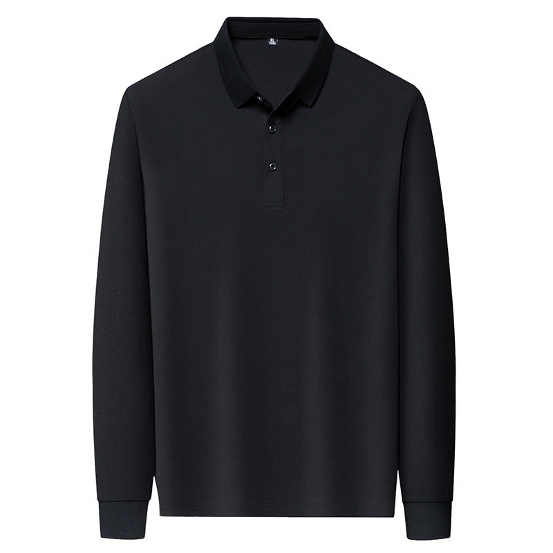 Herren Langarm‑Polo aus atmungsaktivem Baumwoll‑Stretch mit feinem Polokragen Echo Archiv
