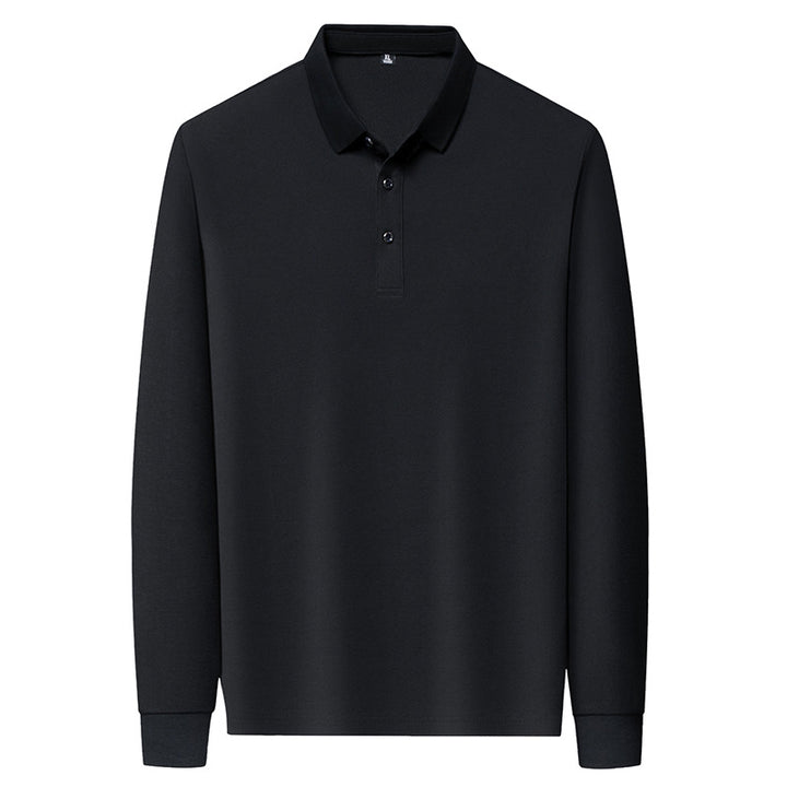 Herren Langarm‑Polo aus atmungsaktivem Baumwoll‑Stretch mit feinem Polokragen Echo Archiv