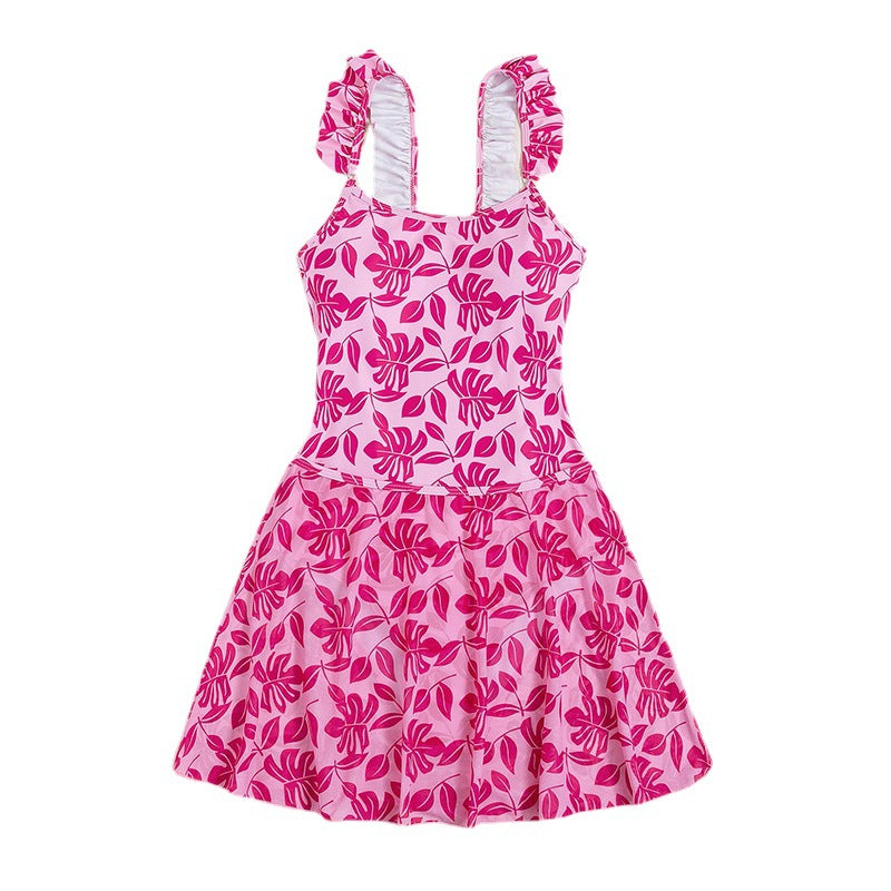 Damen Schwimmdress mit verspielten Rüschendetails Echo Archiv