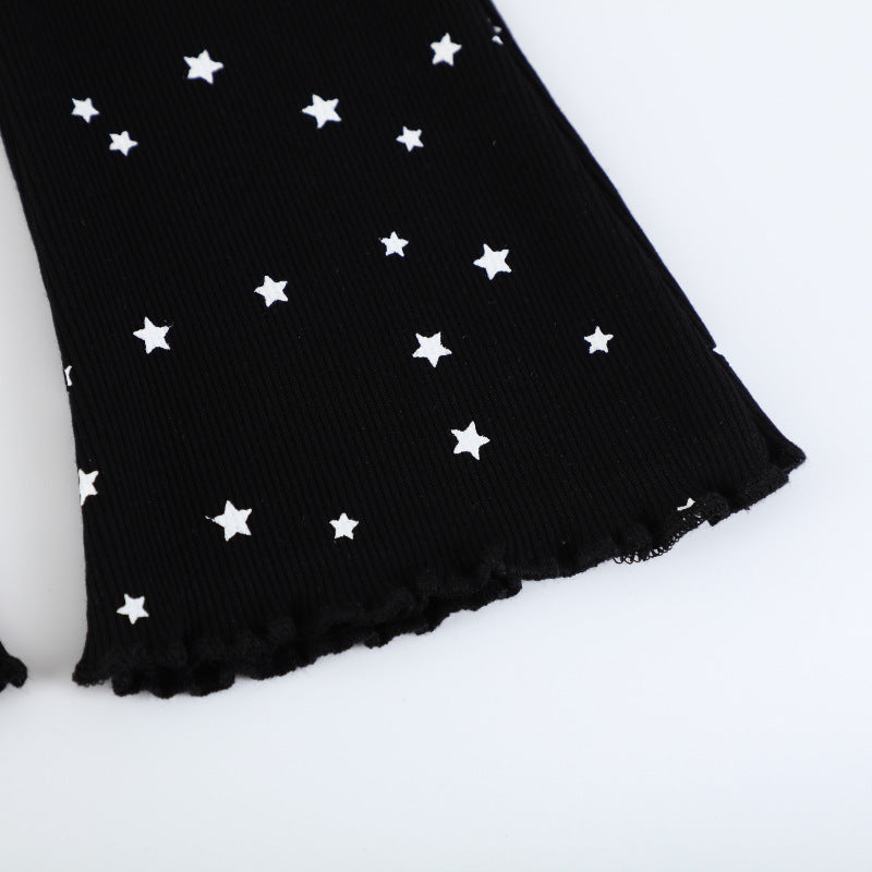 Mädchen Flared Leggings mit funkelndem Sternenmotiv Echo Archiv