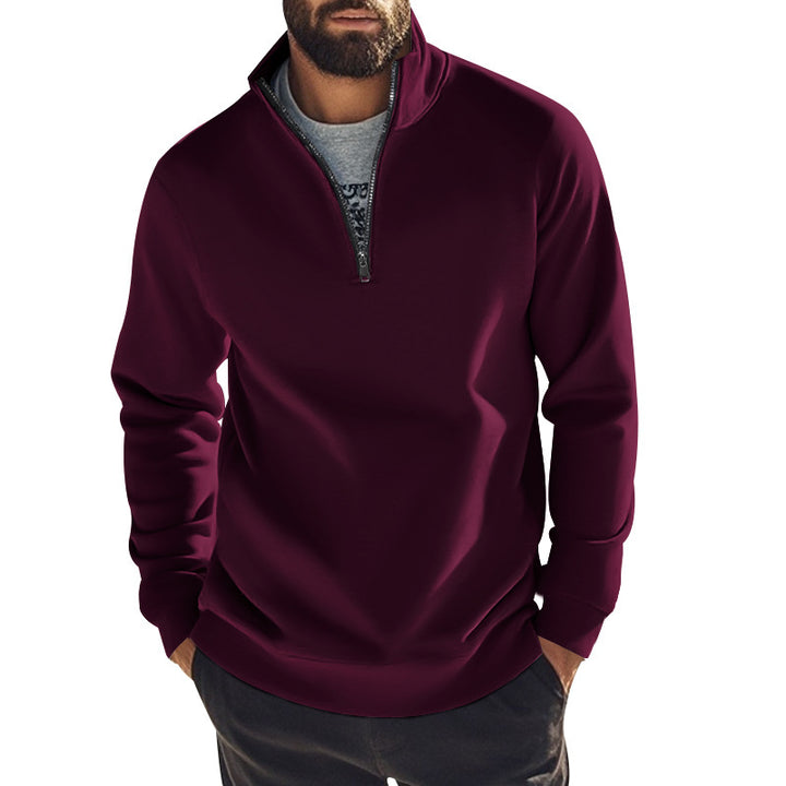 Herren sportlicher Pullover mit kurzem Reißverschluss und bequemer Passform Echoarchiv