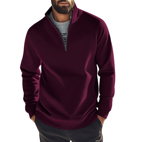Herren sportlicher Pullover mit kurzem Reißverschluss und bequemer Passform Echoarchiv