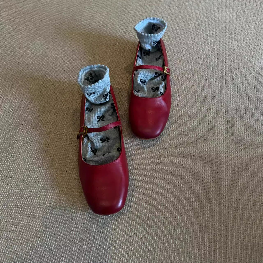 Damen elegante Mary Jane Ballerinas mit praktischer Schnallenverzierung Echoarchiv