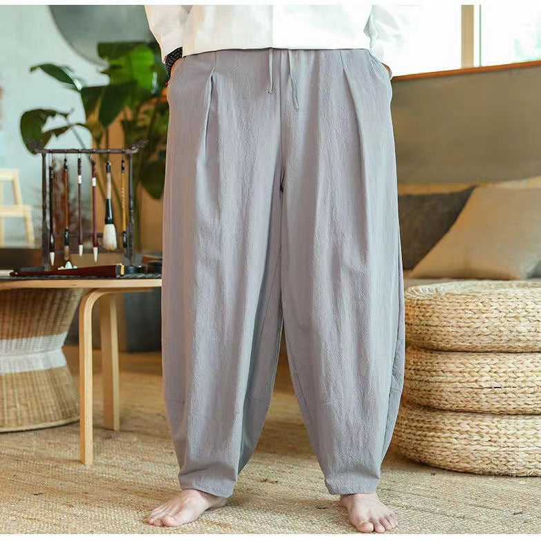 Unisex nan moderner Oversize Harem-Jogger mit tiefem Schritt, Tunnelzug und seitlichen Eingrifftaschen Echo Archiv