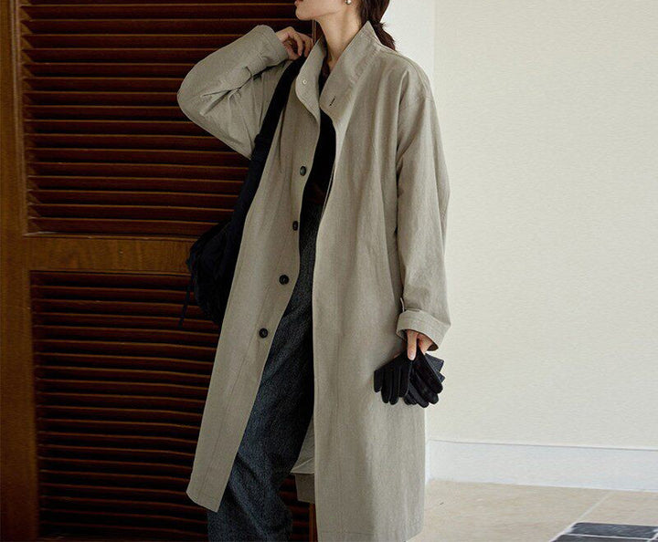 Damen Urbaner Lange Trenchcoat Echoarchiv