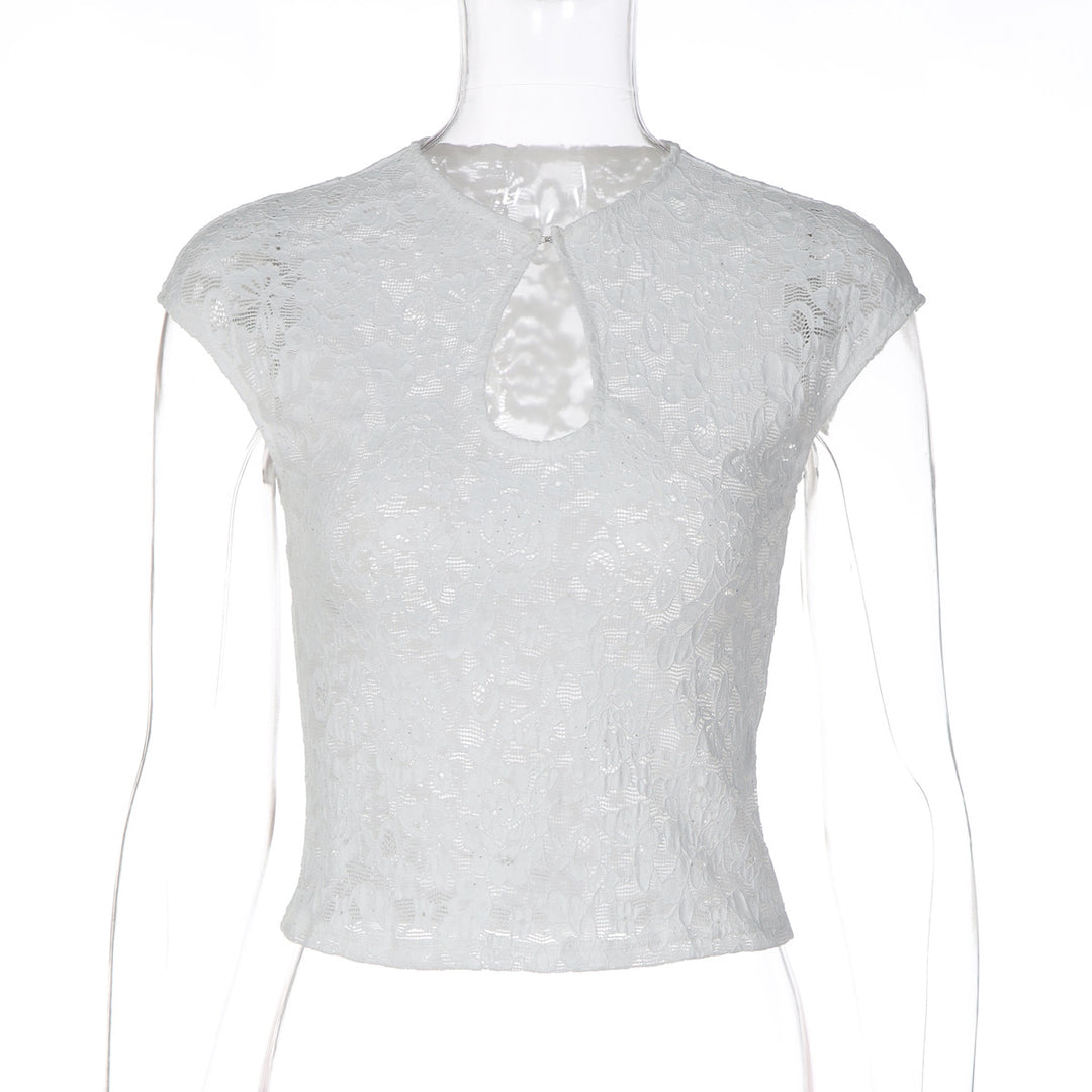 Damen Spitzentop mit modischem Schlitz Echo Archiv