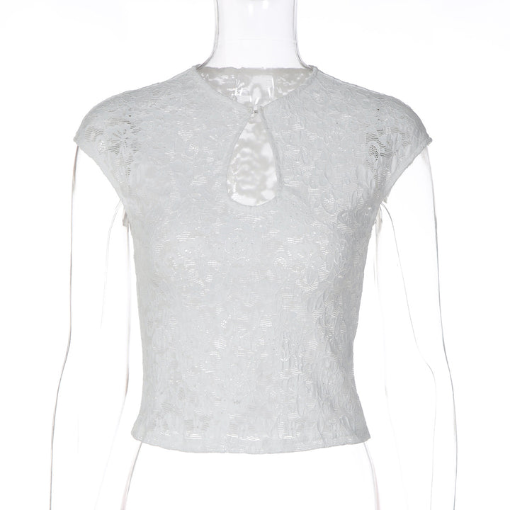 Damen Spitzentop mit modischem Schlitz Echo Archiv