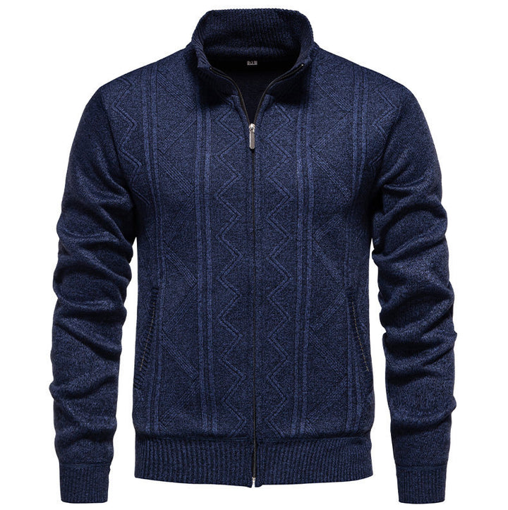 Herren Strickjacke mit hochwertigem Zipper und strukturiertem Design Echoarchiv