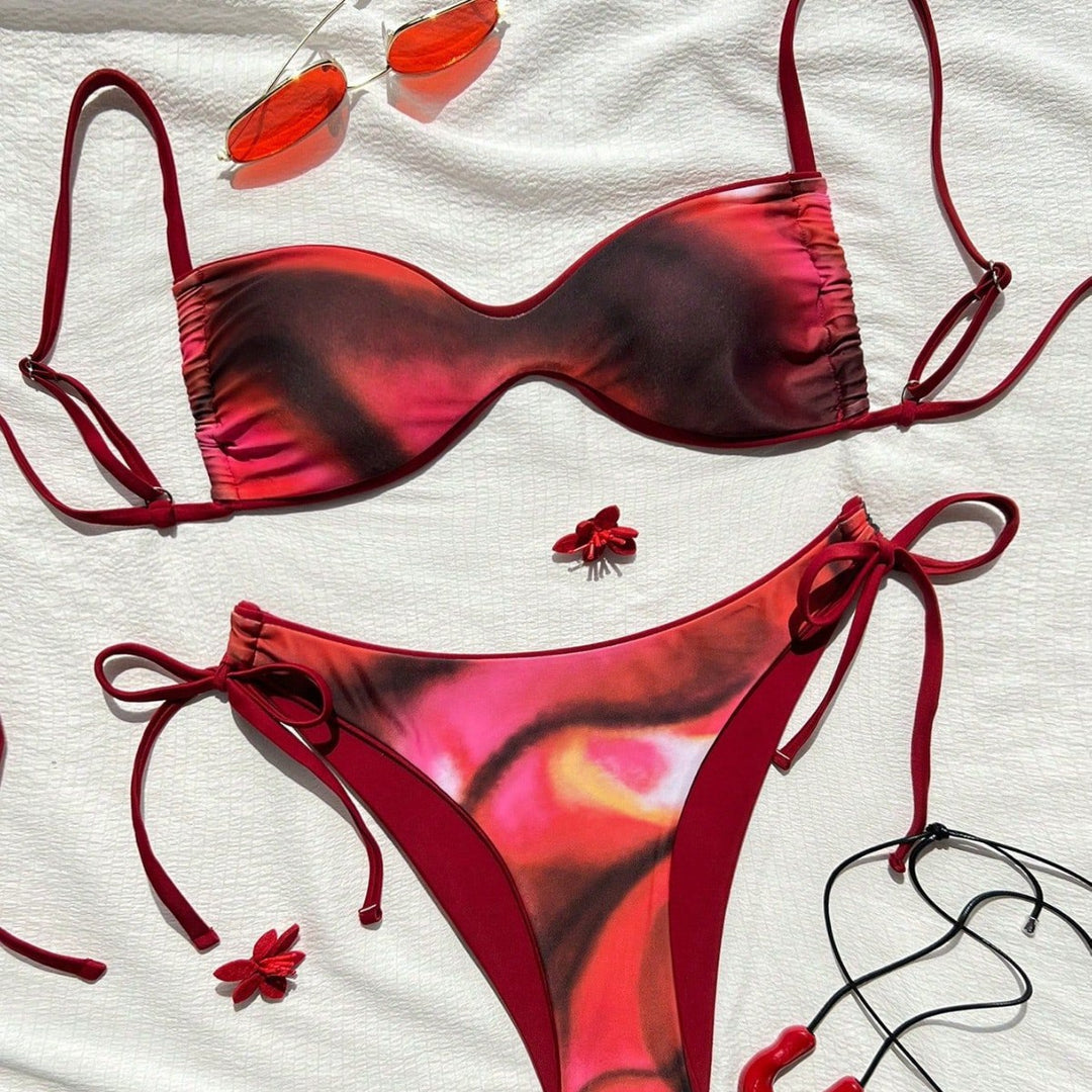 Damen Push-Up Bikini mit raffiniertem Animal-Print und verstellbaren Trägern Echo Archiv