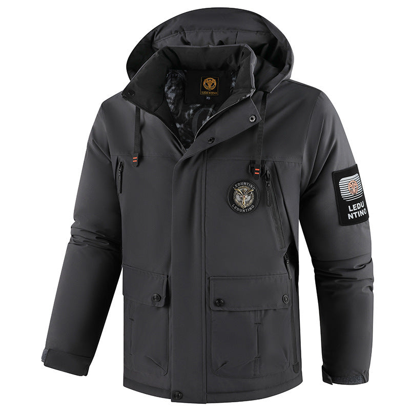 Herren nan urbaner Softshell-Parka mit abnehmbarer Kapuze, verdecktem Zweiwege-Reißverschluss und atmungsaktiver Thermofütterung Echo Archiv
