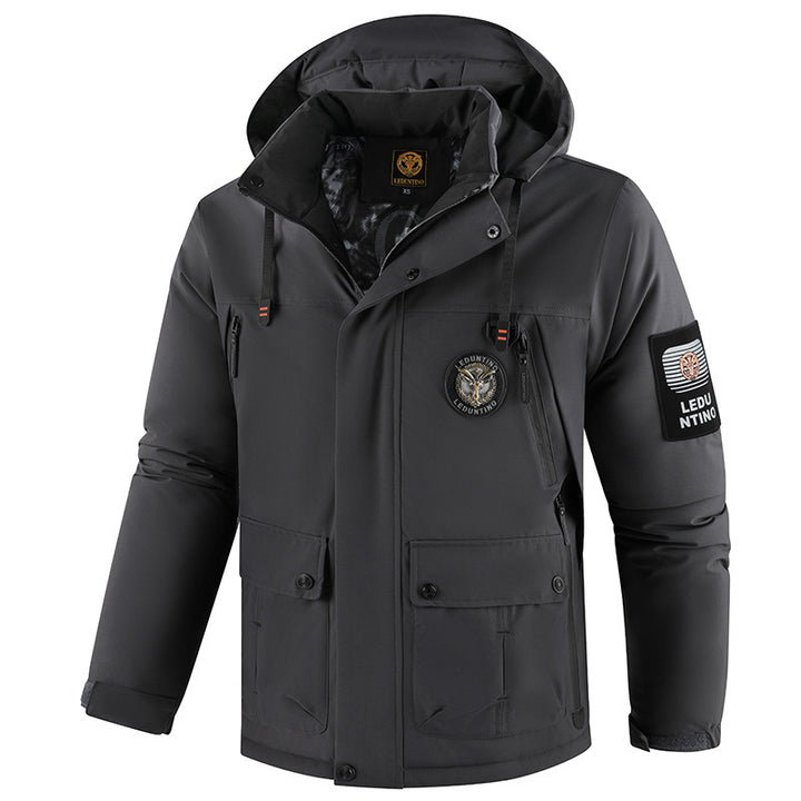 Herren nan urbaner Softshell-Parka mit abnehmbarer Kapuze, verdecktem Zweiwege-Reißverschluss und atmungsaktiver Thermofütterung Echo Archiv